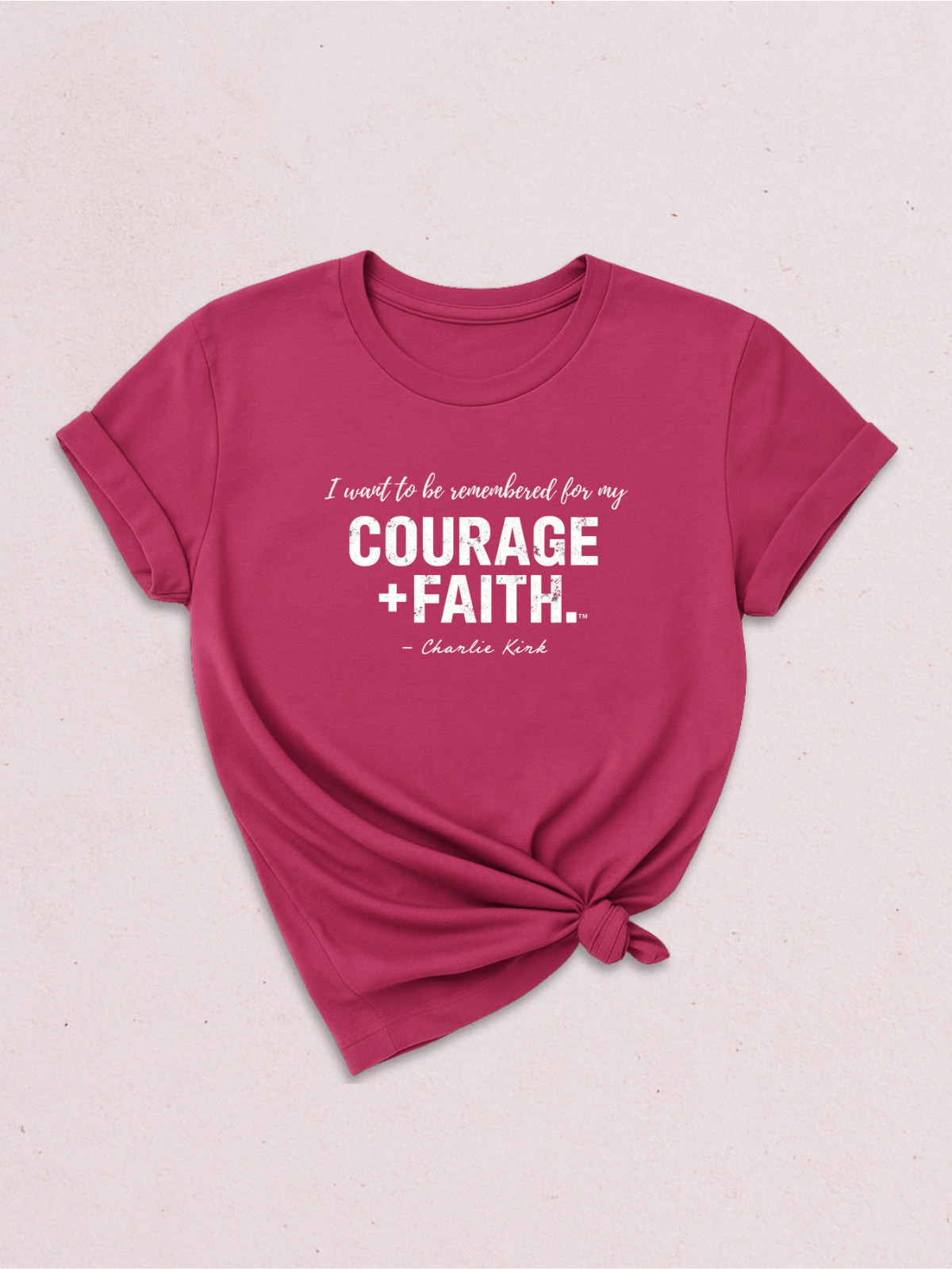 COURAGE + FAITH™ — Charlie Kirk Legacy Tee