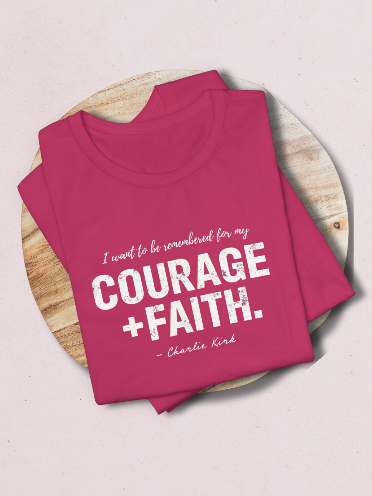 COURAGE + FAITH™ — Charlie Kirk Legacy Tee