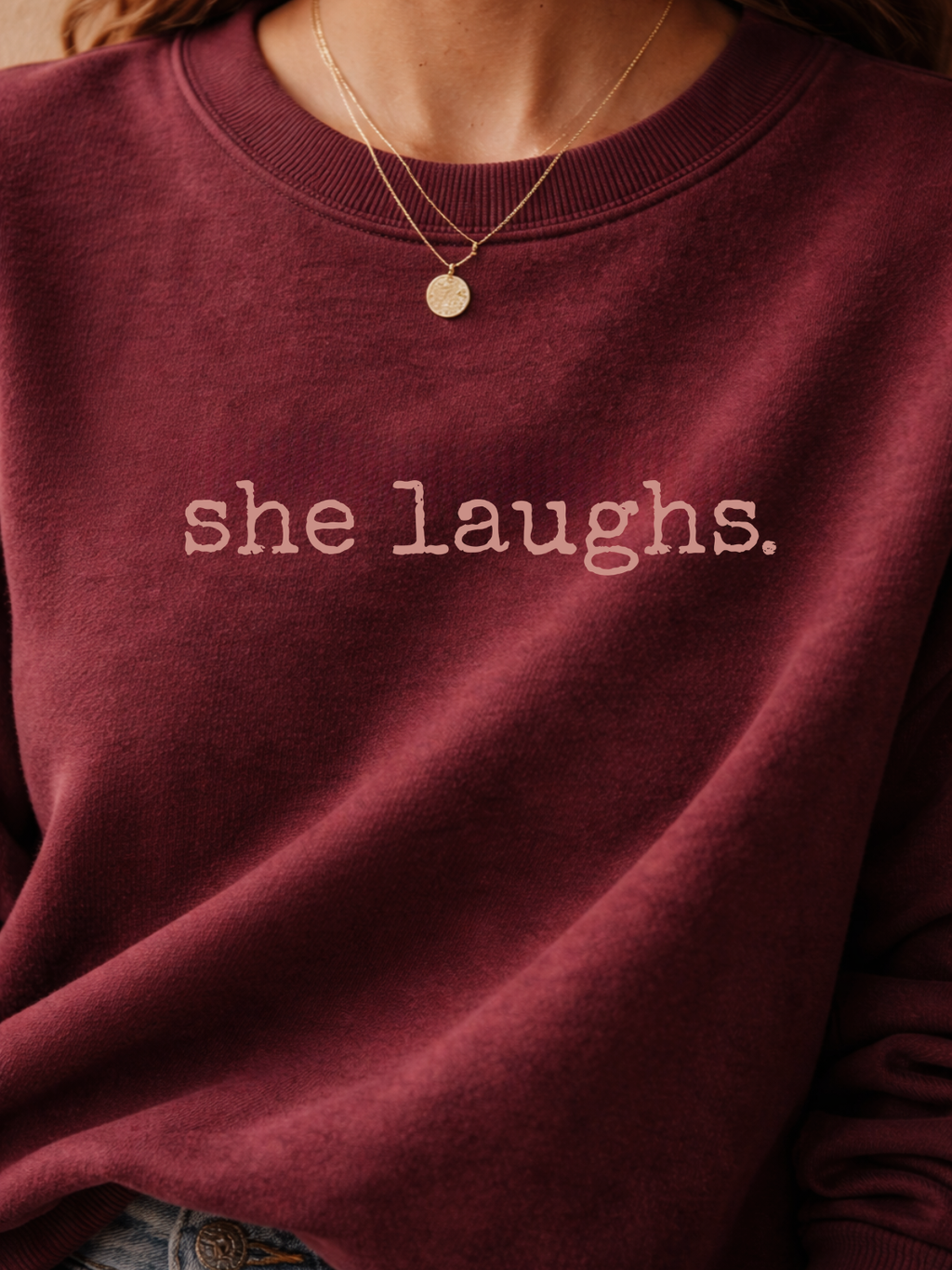she laughs. qr