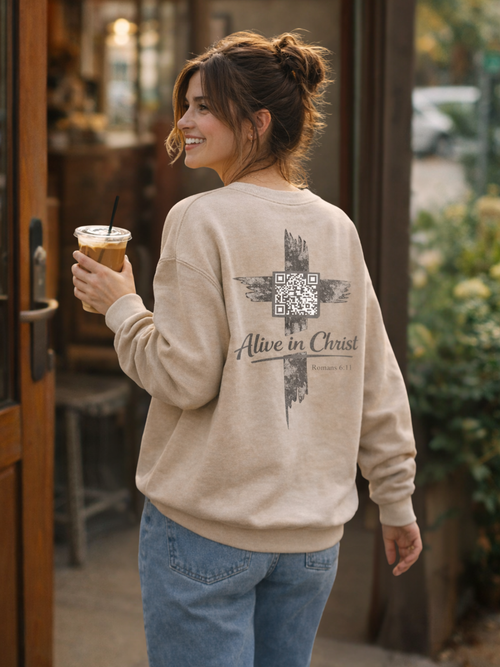Alive in Christ. - sweatshirt - QR