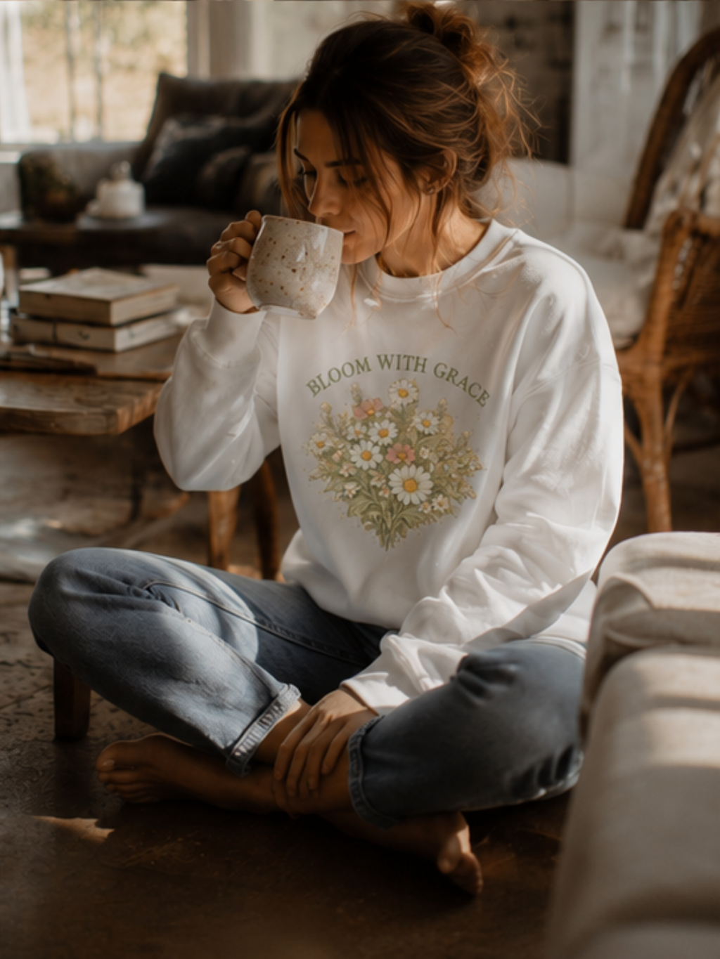 Bloom with Grace — Sweatshirt