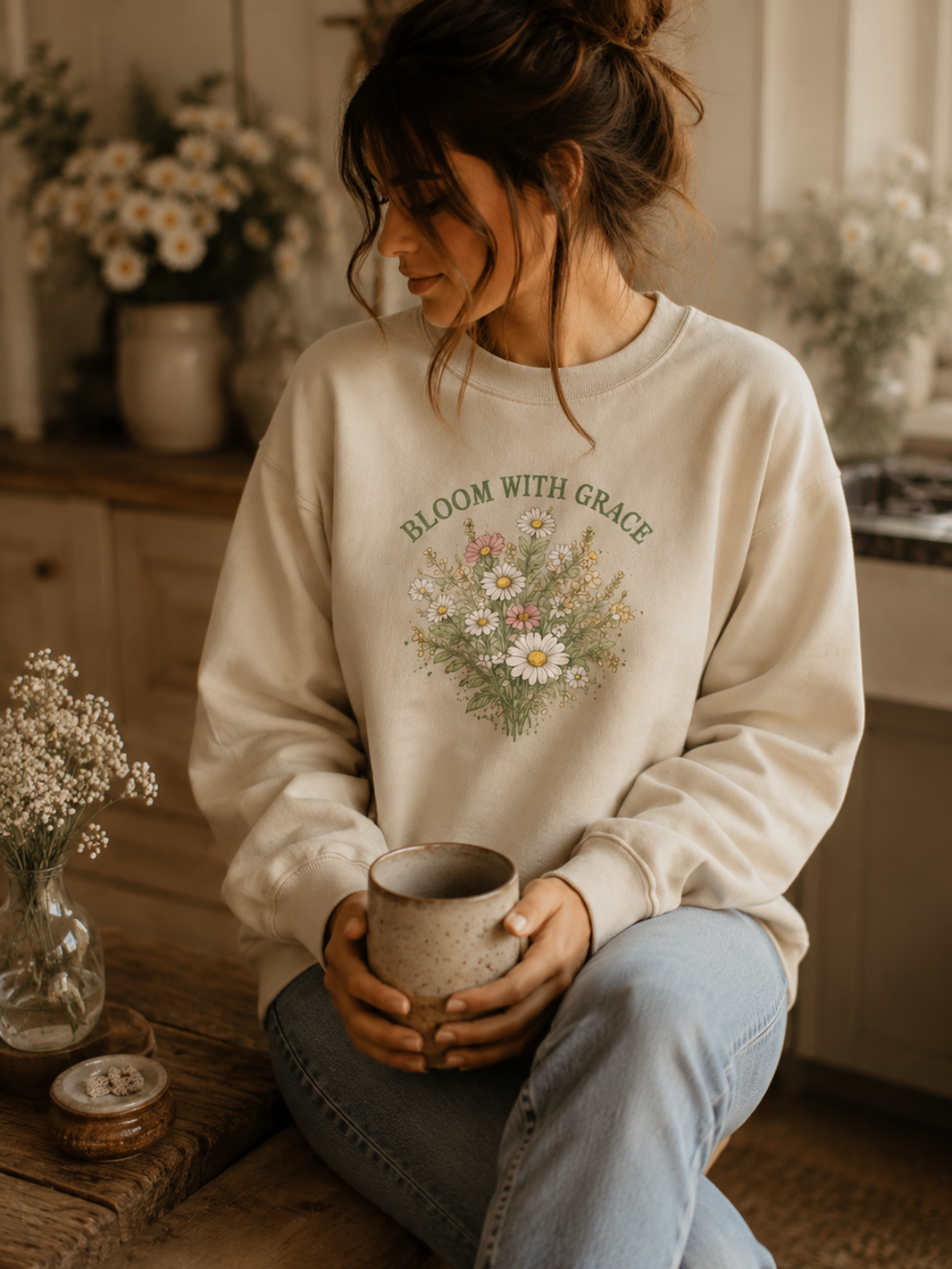 Bloom with Grace — Sweatshirt