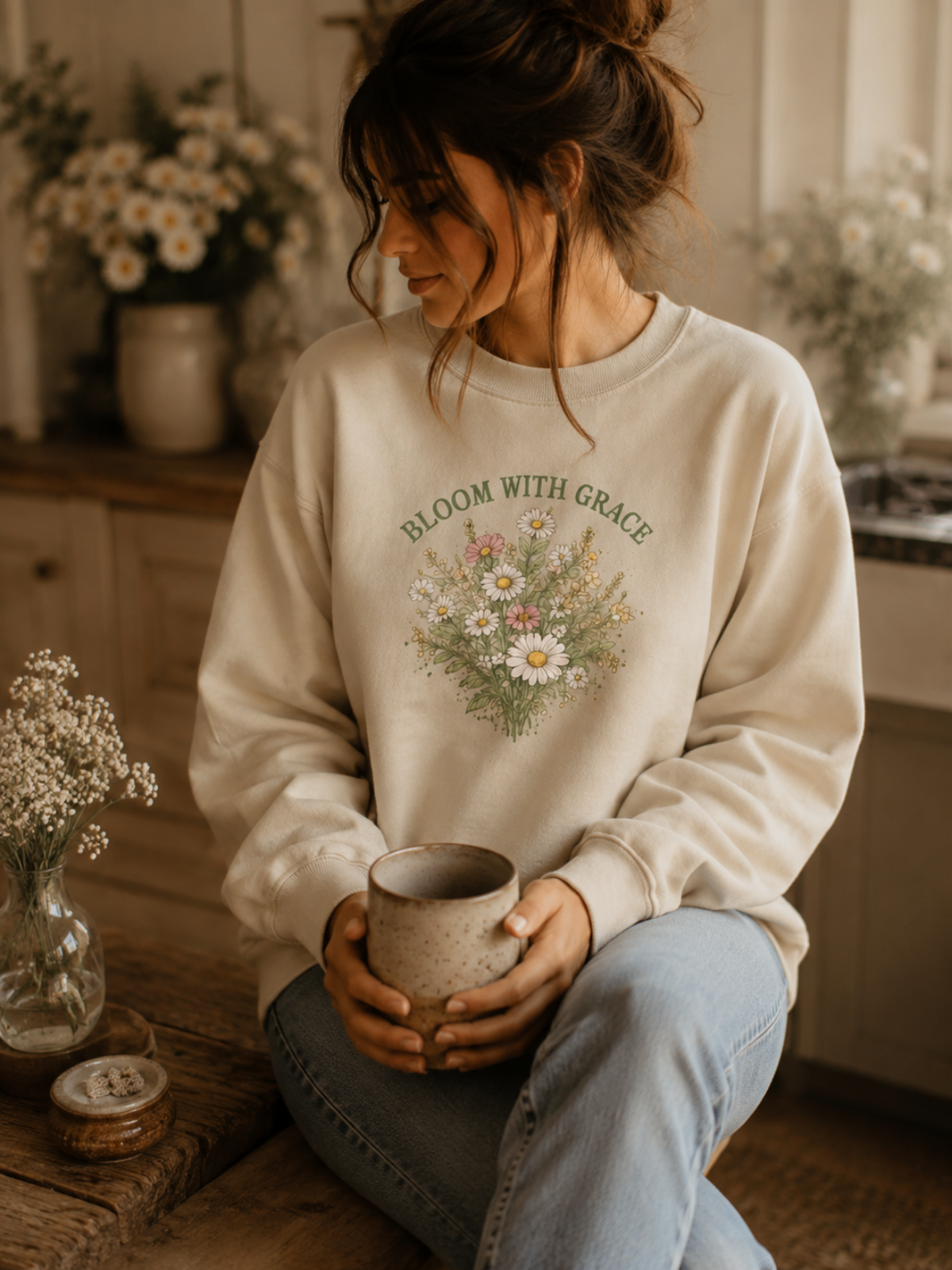 Bloom with Grace — Sweatshirt