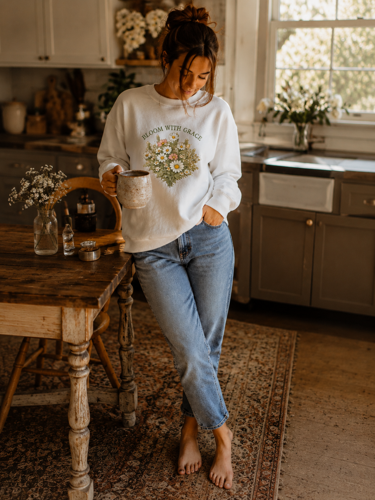 Bloom with Grace — Sweatshirt