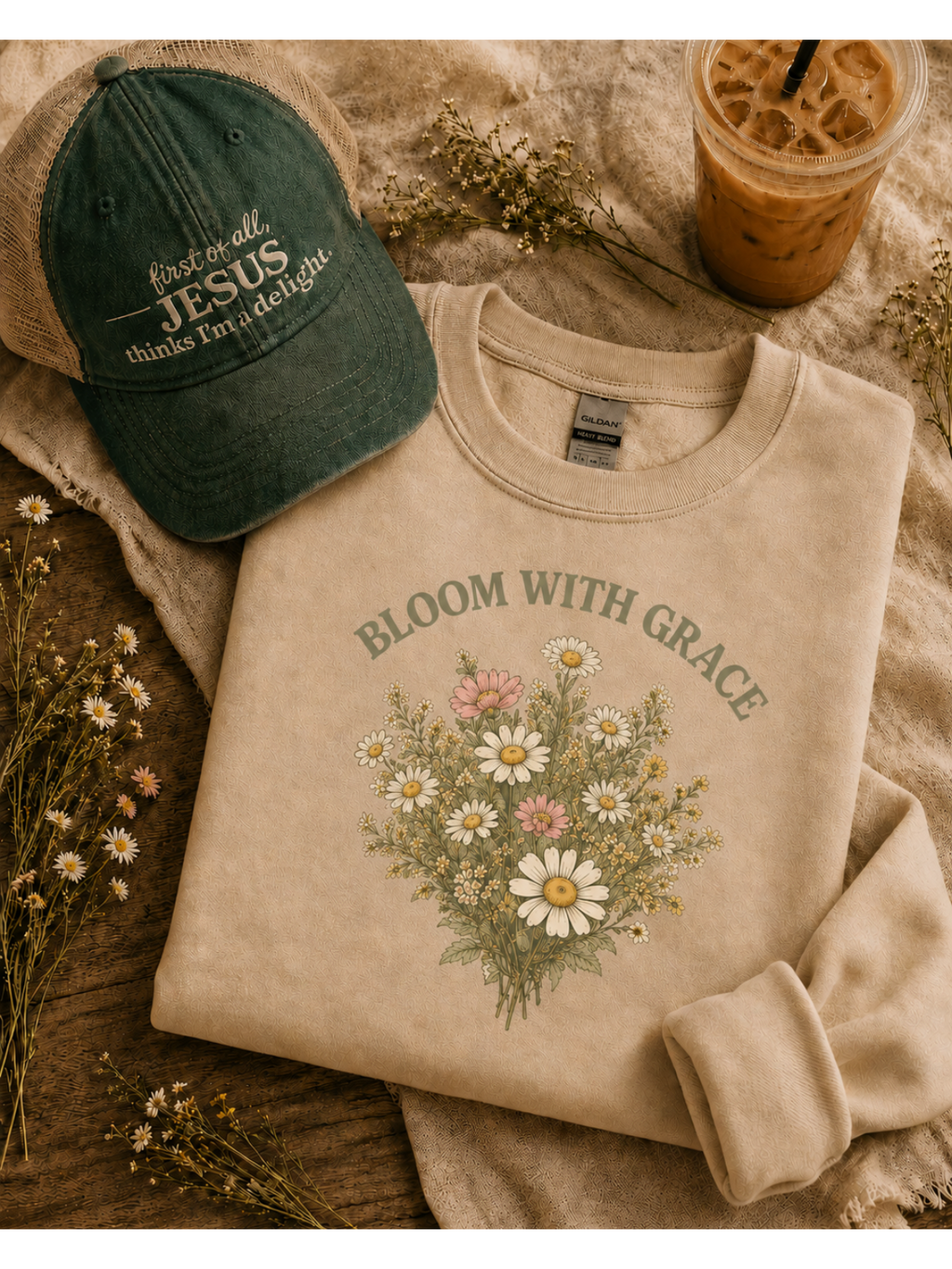 Bloom with Grace — Sweatshirt