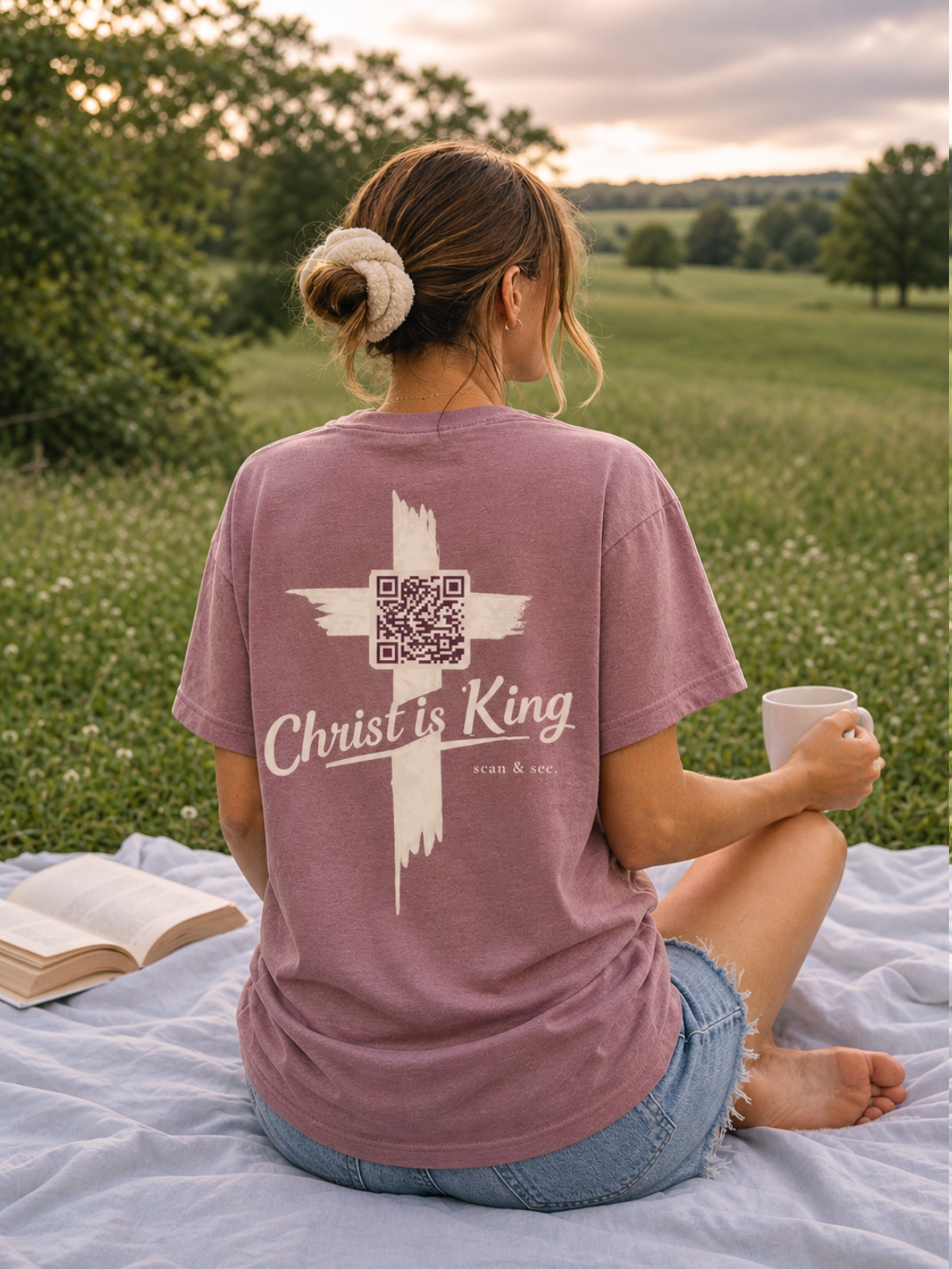 Christ is King. - tee - QR