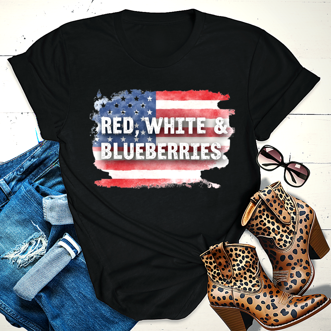 red, white and blueberries. Charlie Kirk legacy - tee