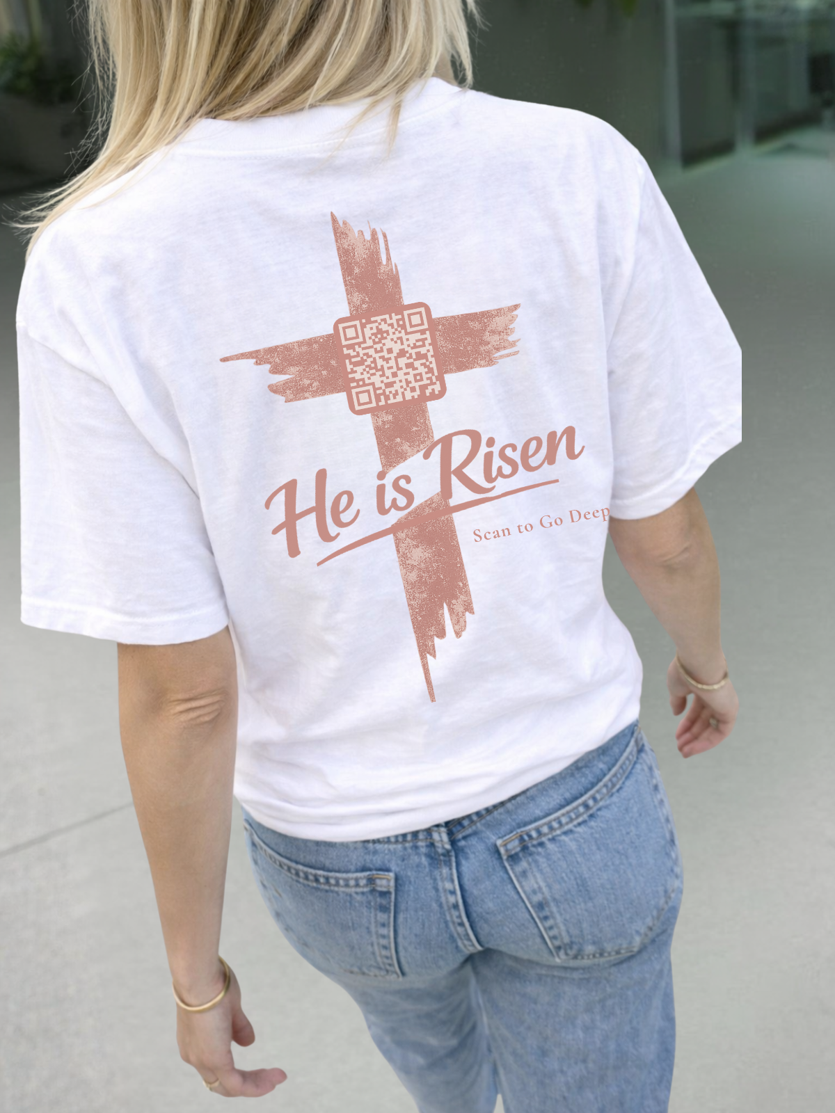 He is Risen. - tee - QR