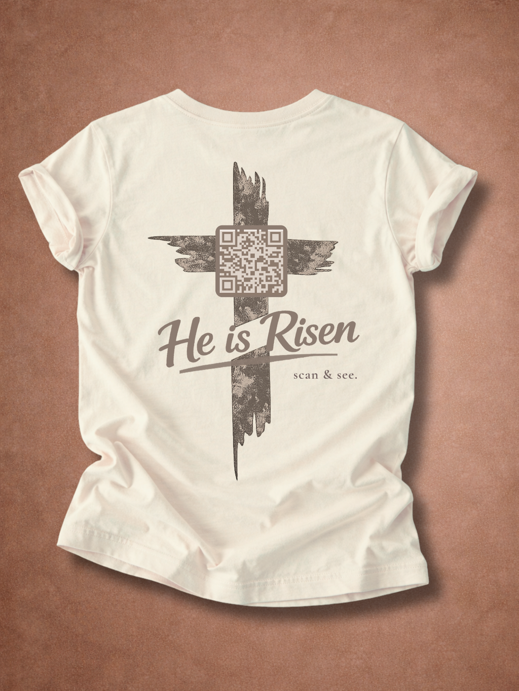 He is Risen. - tee - QR