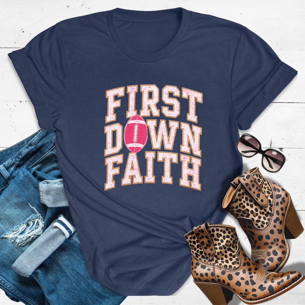 FIRST DOWN FAITH.™ Tee