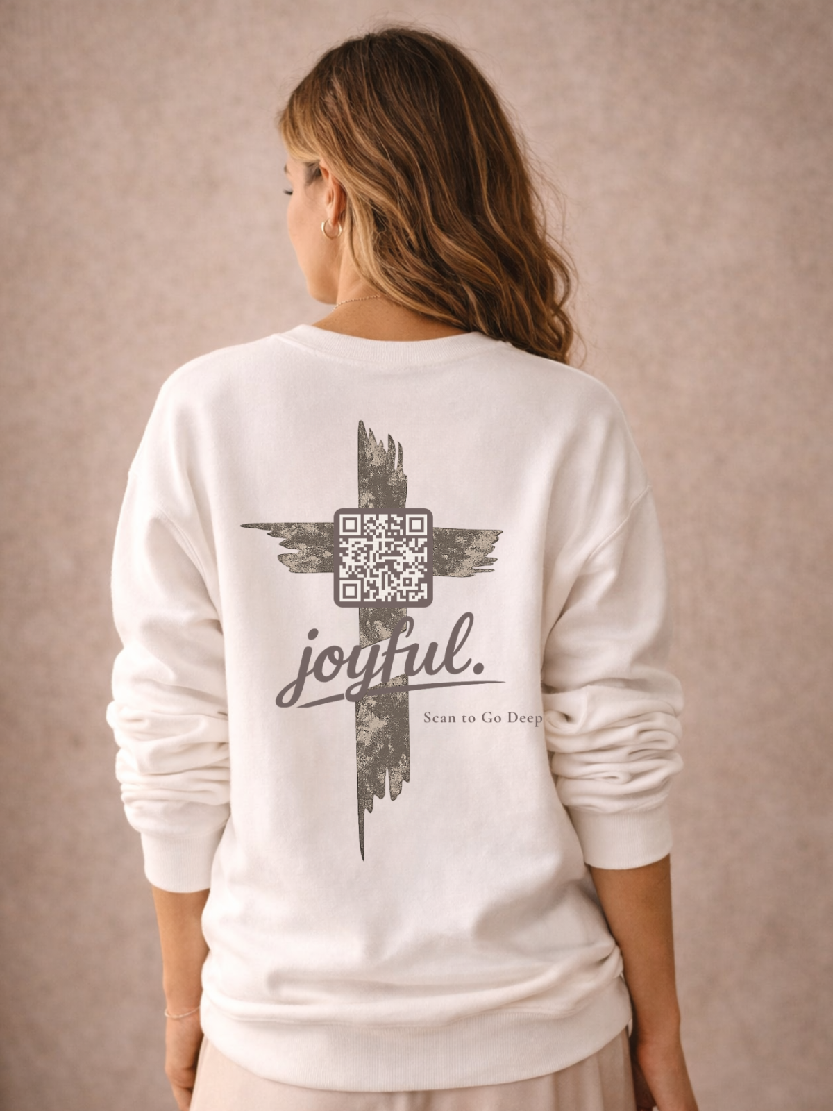 joyful. - sweatshirt - QR