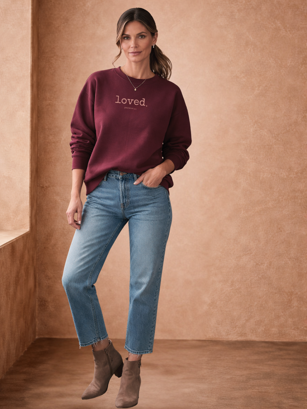 loved. - sweatshirt - QR