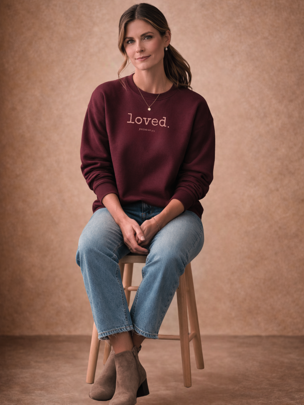 loved. - sweatshirt - QR