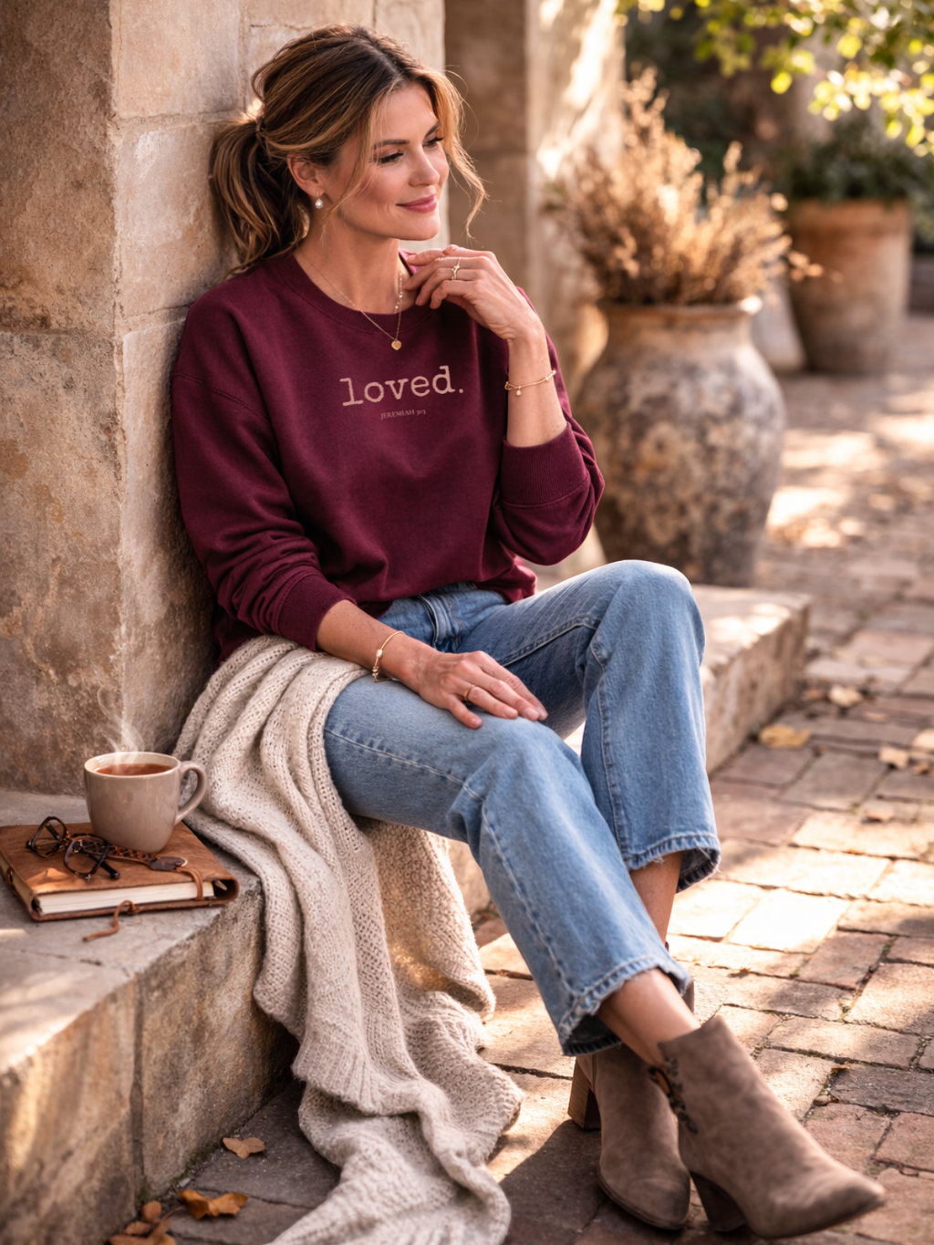 loved. - sweatshirt - QR