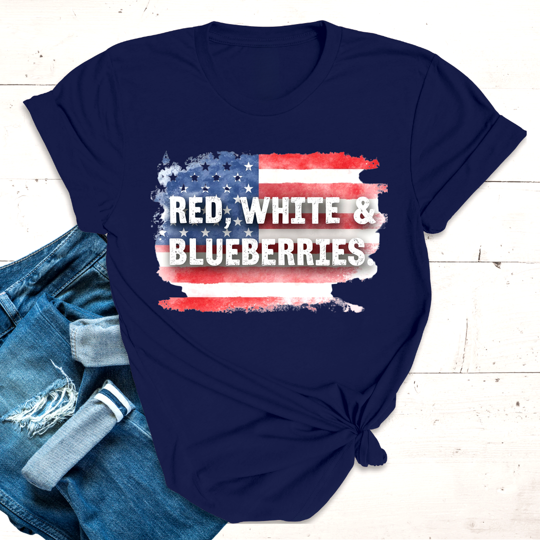red, white and blueberries. Charlie Kirk legacy - tee