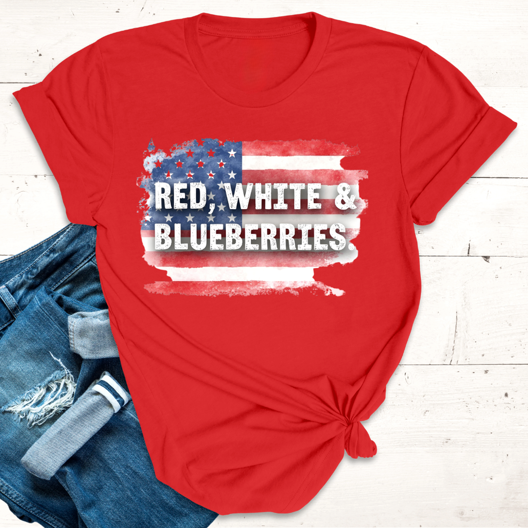 red, white and blueberries. Charlie Kirk legacy - tee