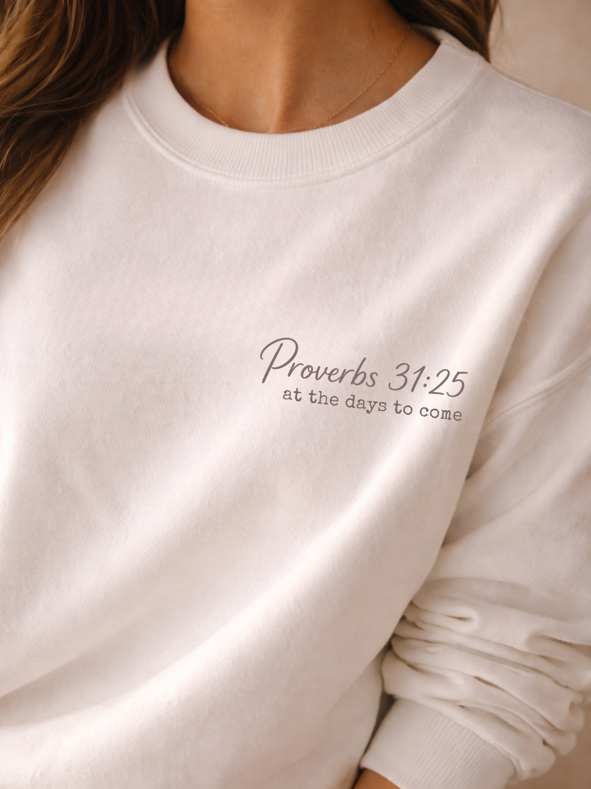 she laughs. - sweatshirt - QR