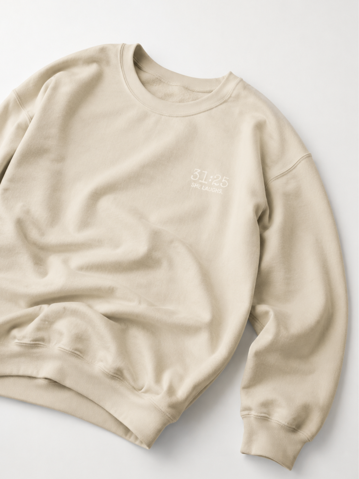 31:25 She Laughs Left Chest Sweatshirt