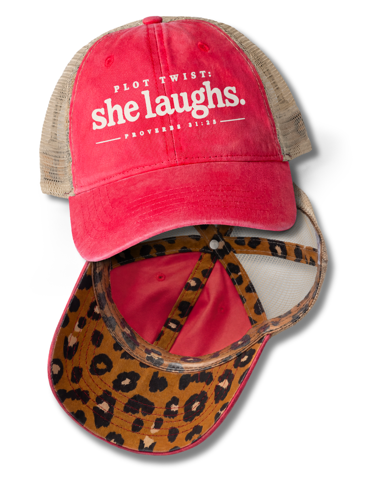 She Laughs. Plot twist. Mesh Cap