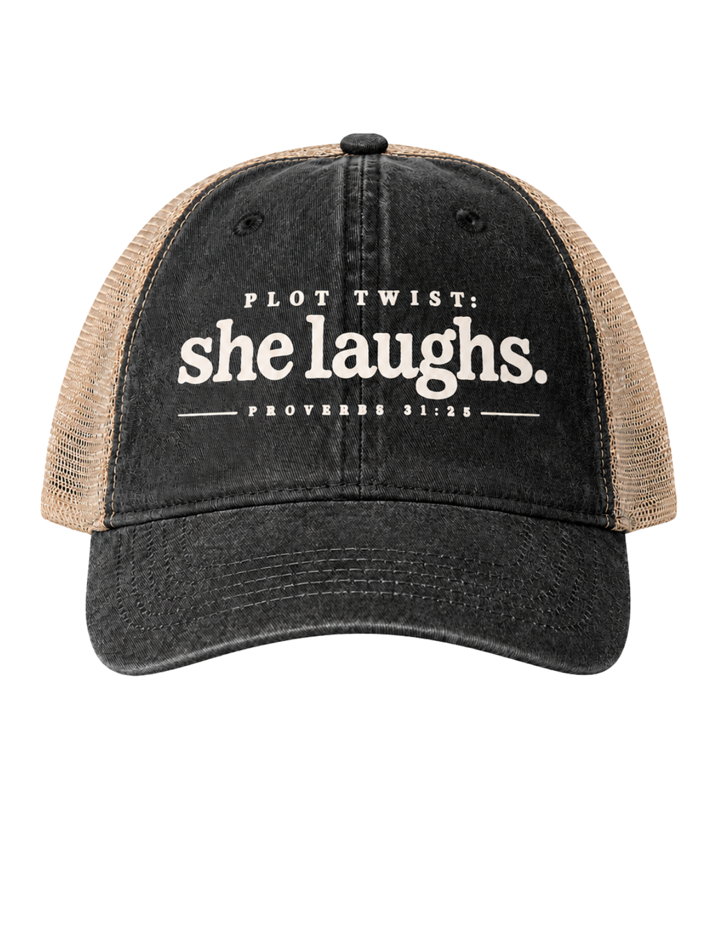 She Laughs. Plot twist. Mesh Cap