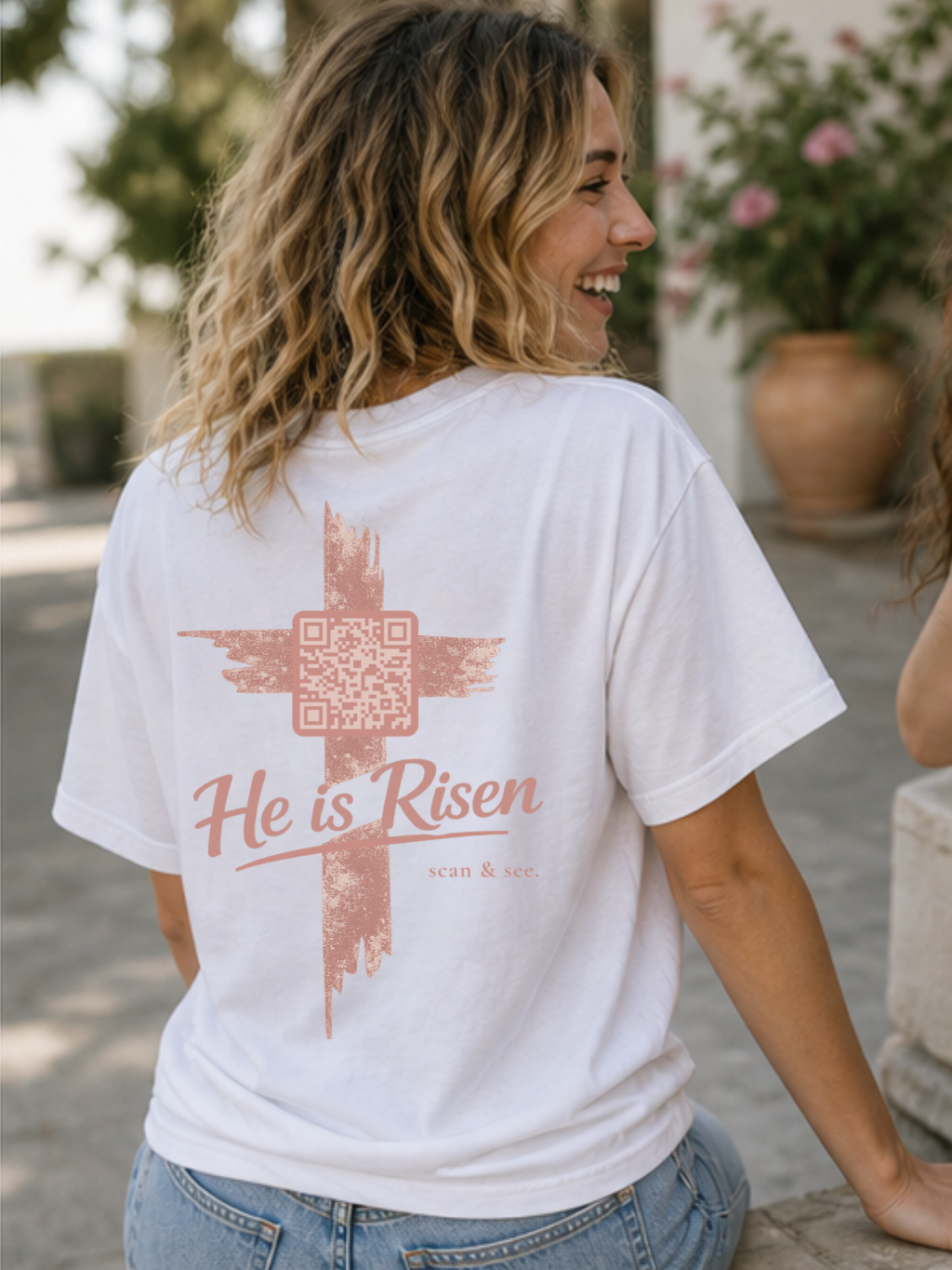 He is Risen. - tee - QR