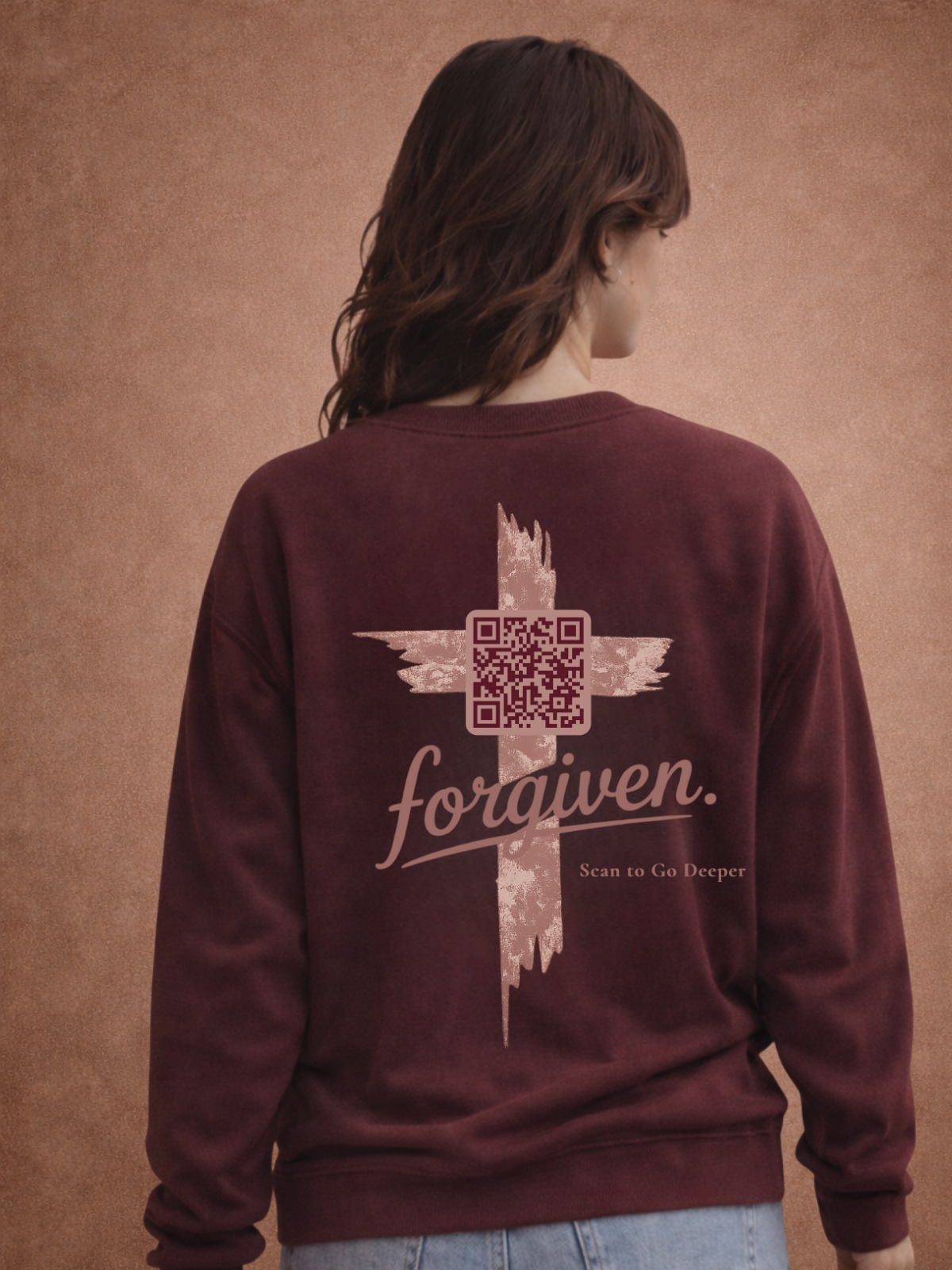 forgiven.  - sweatshirt - QR