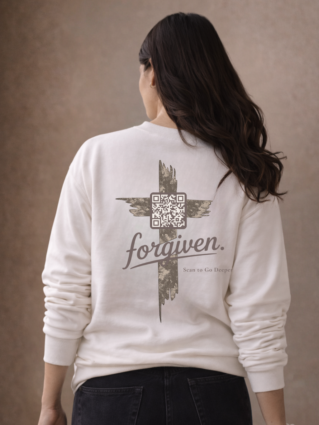 forgiven.  - sweatshirt - QR